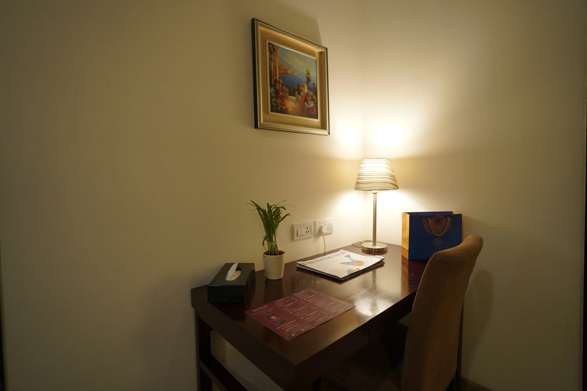 Work desk in premium room at Amber Palace Hotel Gurgaon
