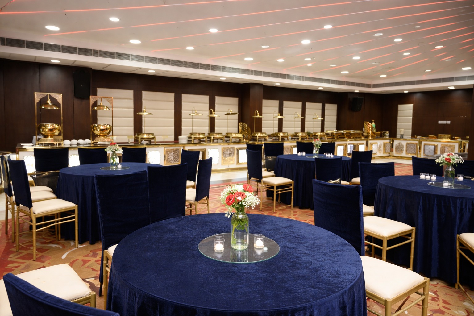 Banquet hall at Hotel Amber Palace near Yashobhoomi Gurgaon